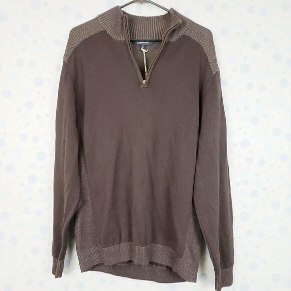 Roundtree & Yorke Other - Dillards Roundtree & yorke 1/4 zip brown sweater